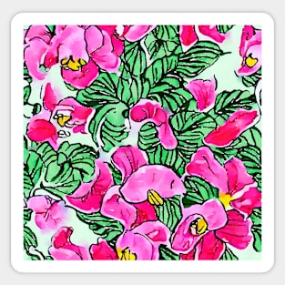 Sweet peas watercolor seamless pattern Sticker